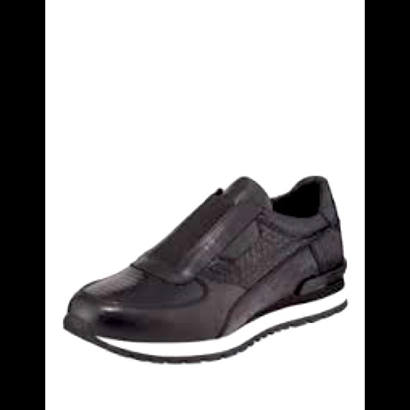 Jared Lang Snakeskin Leather Slip On Sneaker Sz 11 - Picture 2 of 3